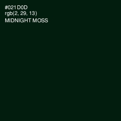 #021D0D - Midnight Moss Color Image